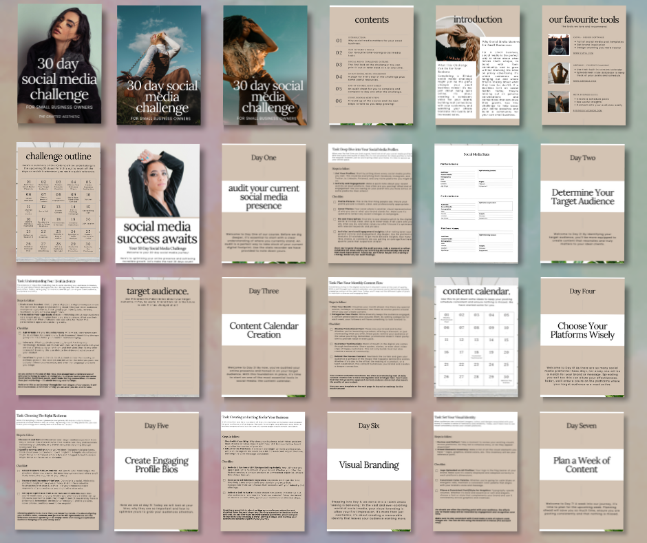30 Day Social Media Challenge EBook & Workbook